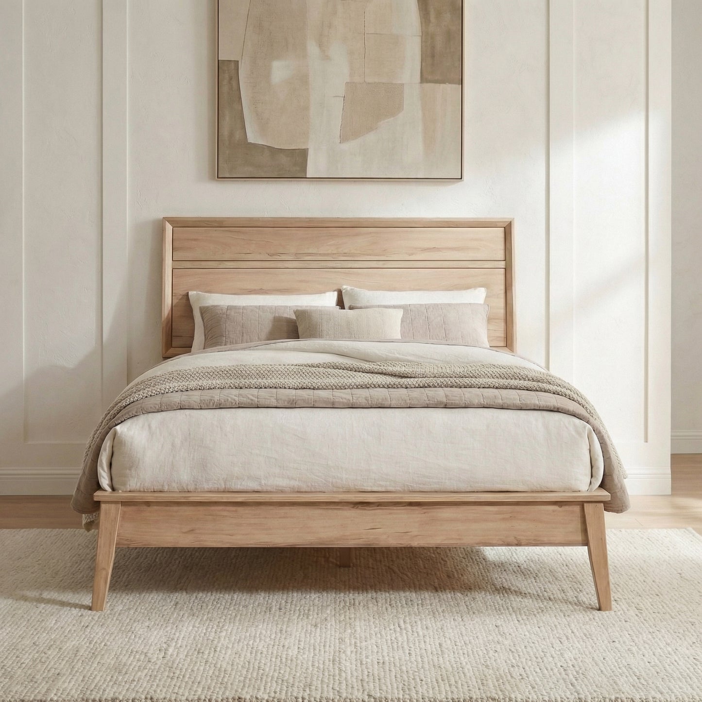 Maren Oak Platform Bed, Queen
