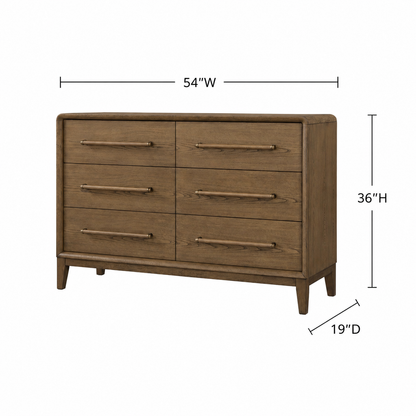 Mercer Six-Drawer Dresser, Latte