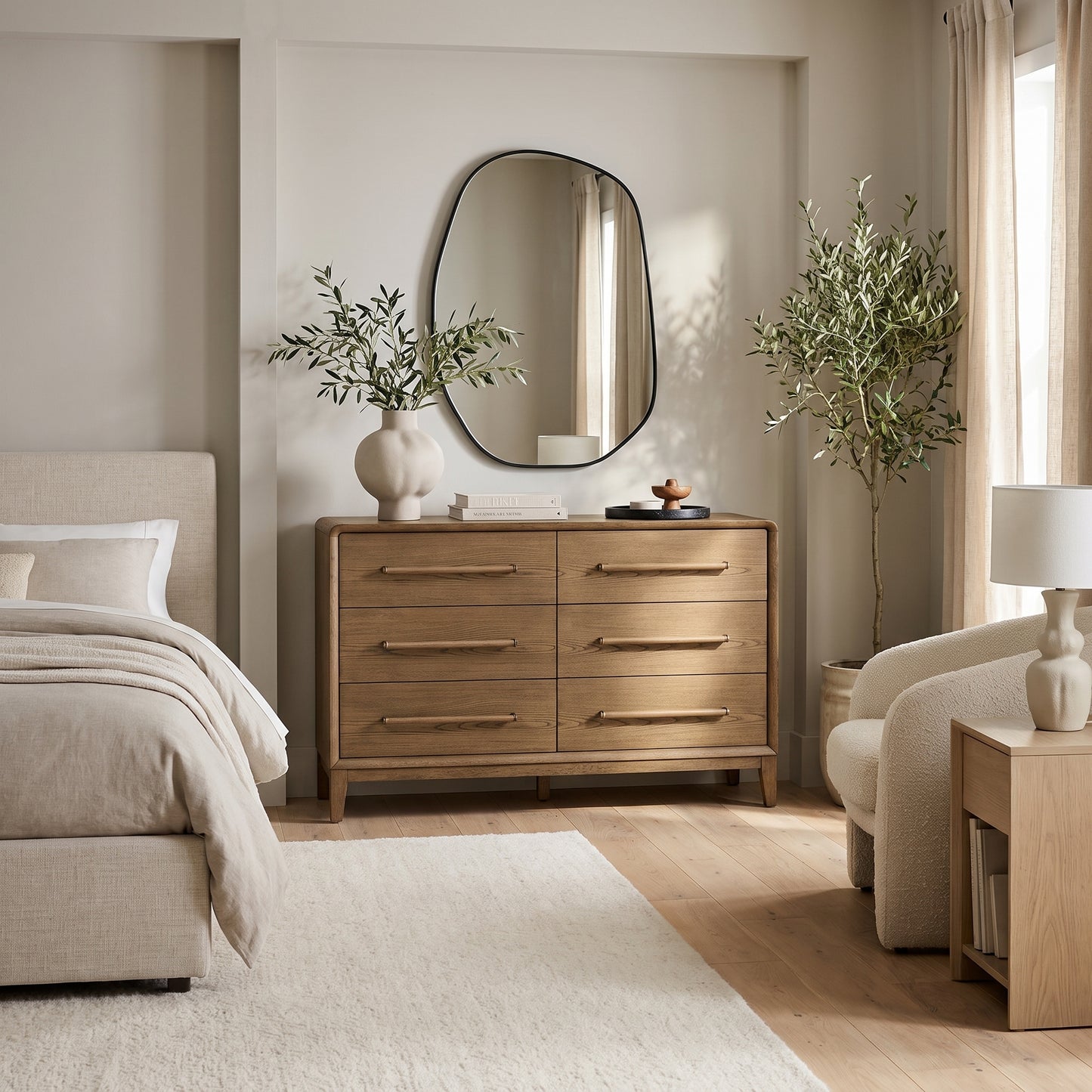 Mercer Six-Drawer Dresser, Latte