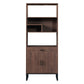 Modern Walnut Shelf With Led Strip Lights