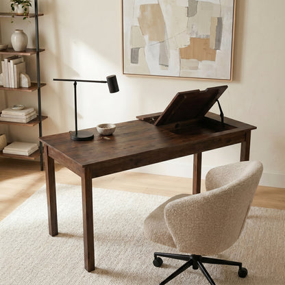 Monroe Lift-Top Acacia Writing Desk