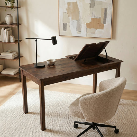 Monroe Lift-Top Acacia Writing Desk