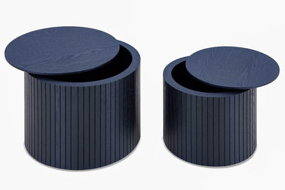 Nested Coffee Table Set of 2, Black