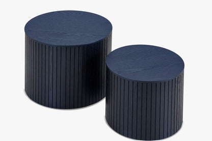 Nested Coffee Table Set of 2, Black