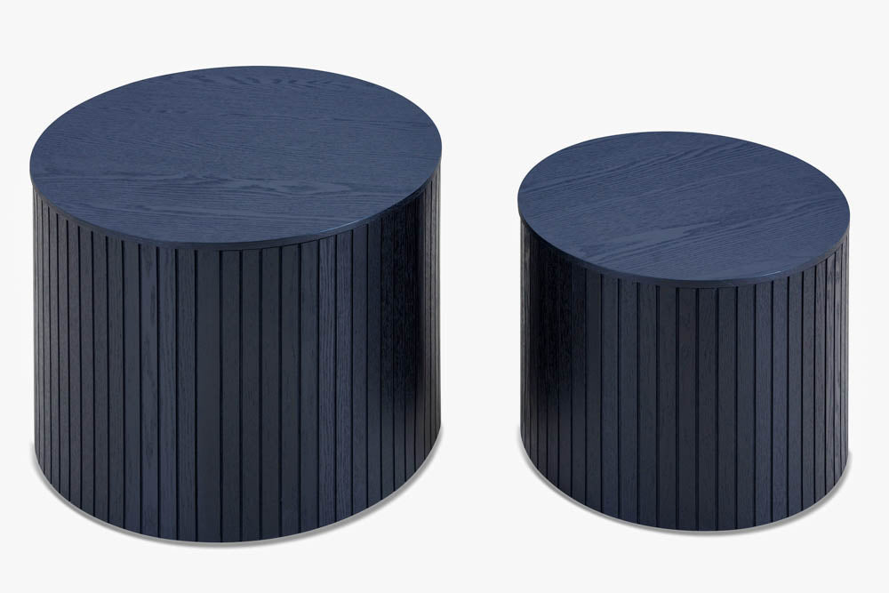Nested Coffee Table Set of 2, Black