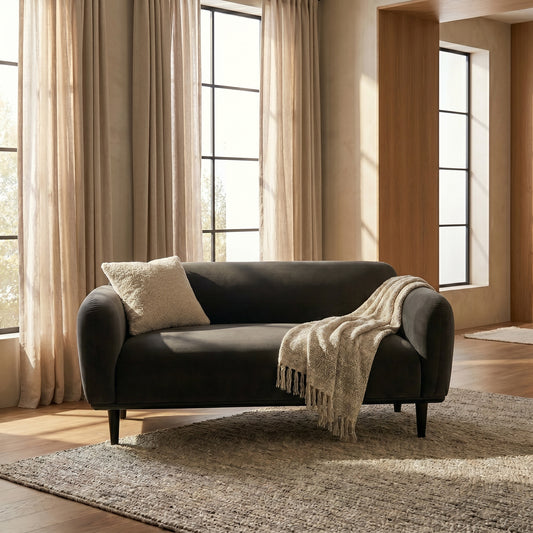 Noir Sculpted Lounge Loveseat