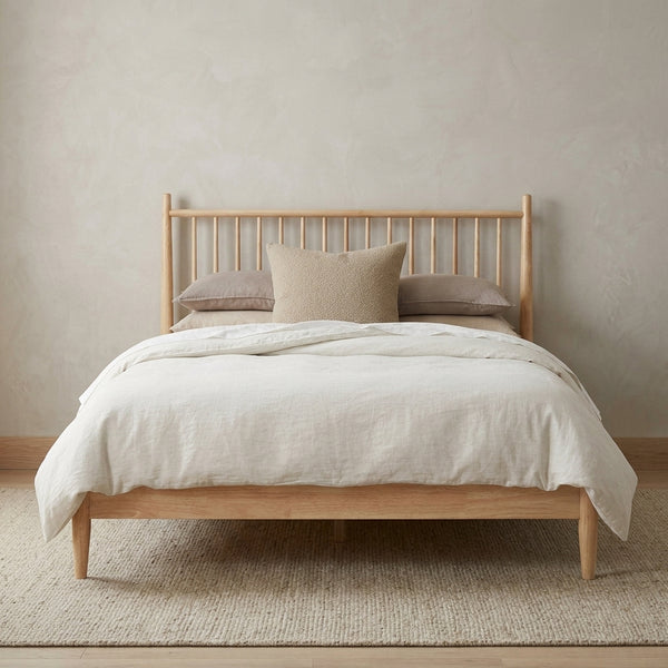 Noma Natural Spindle Queen Bed Frame