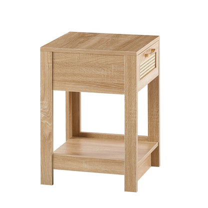Rattan Night Stand with Drawer