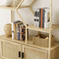 7-Tiered Rattan Bookshelf