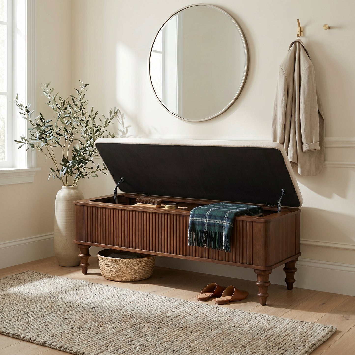 Sutton Fluted Storage Bench