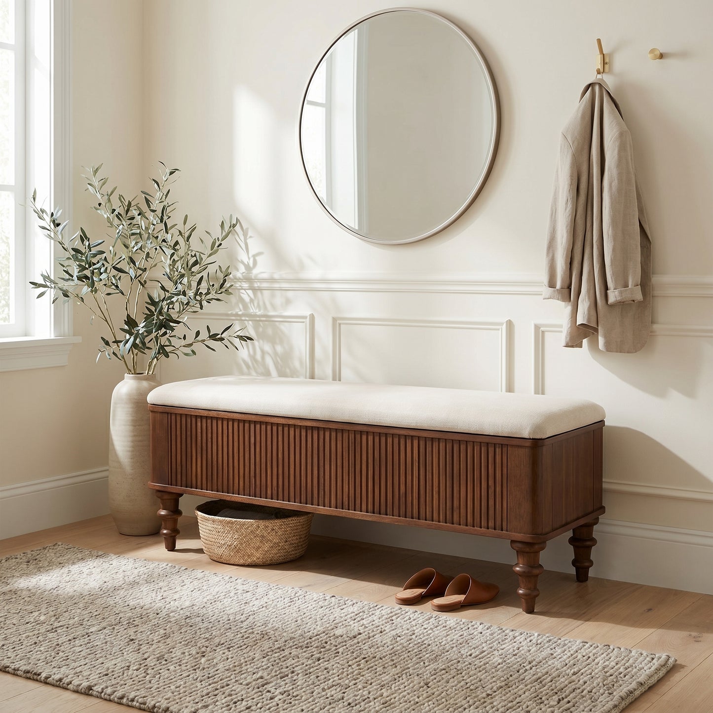Sutton Fluted Storage Bench