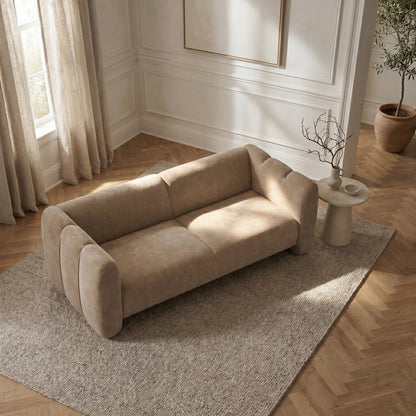 Tonson Sculptural Bouclé Sofa, Camel