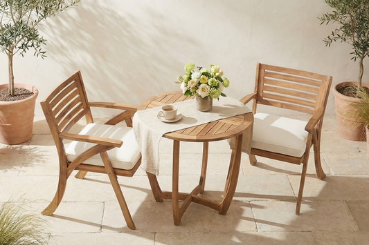 Toulon Acacia Outdoor Bistro, 3-Piece Set