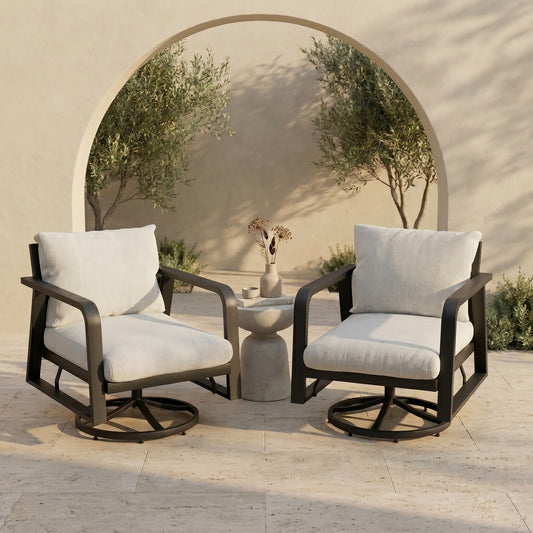 Varenne Swivel Lounge Chairs — Set of 2