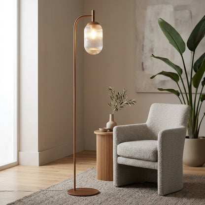 Vela Glass Globe Floor Lamp