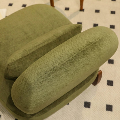 Verdana Curved Accent Chair, Green