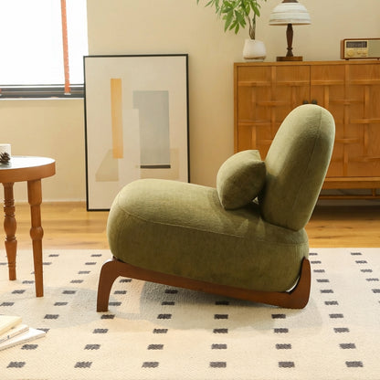 Verdana Curved Accent Chair, Green
