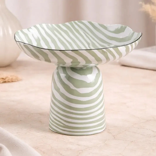 Verde Ripple Pedestal Bowl