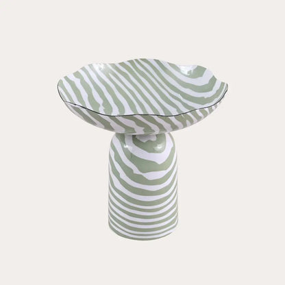 Verde Ripple Pedestal Bowl