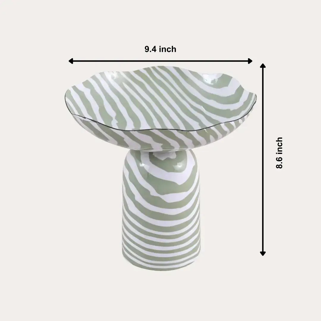 Verde Ripple Pedestal Bowl