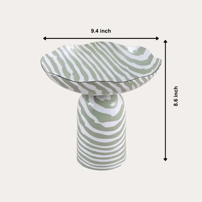 Verde Ripple Pedestal Bowl