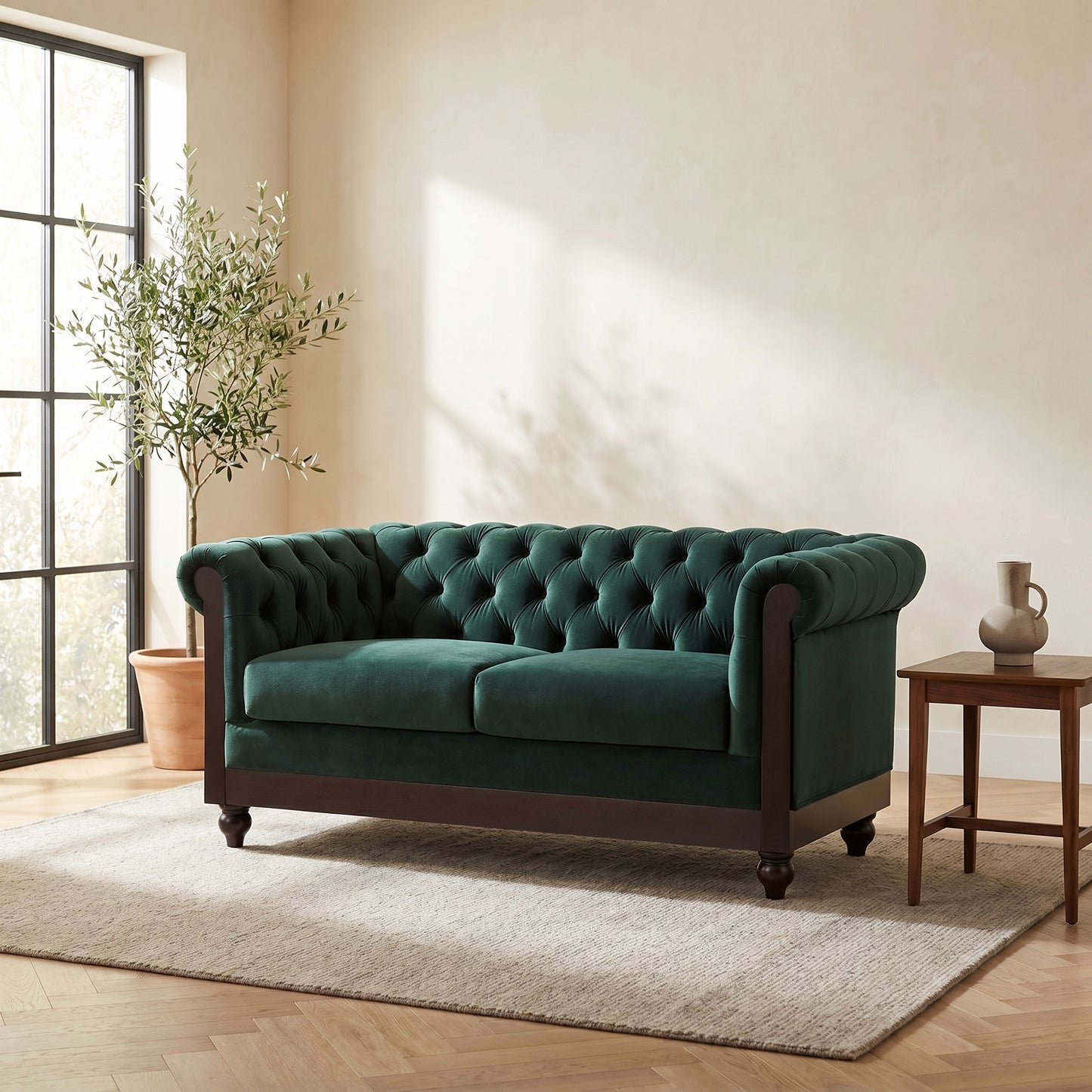 Vivalux Chesterfield Velvet Loveseat
