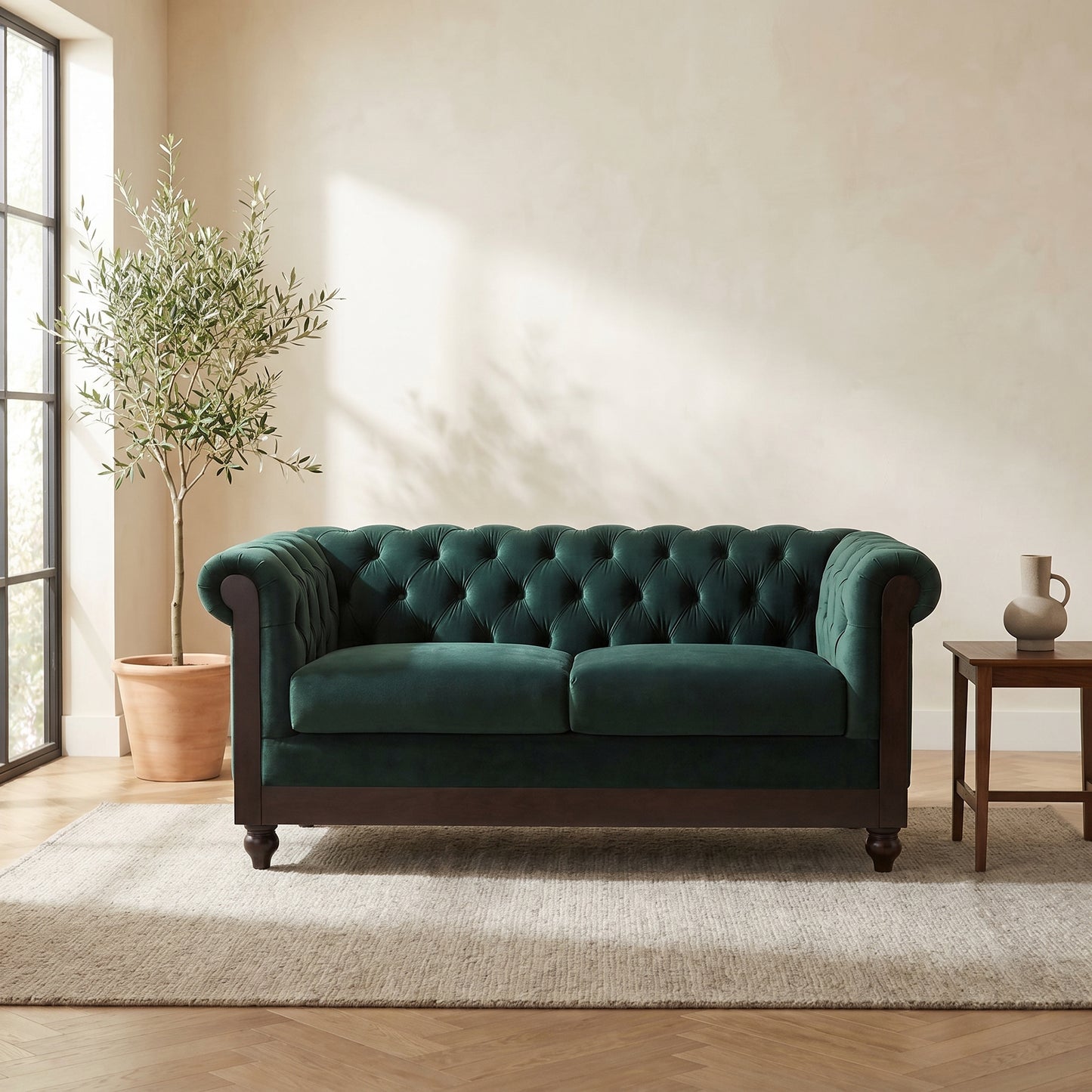 Vivalux Chesterfield Velvet Loveseat