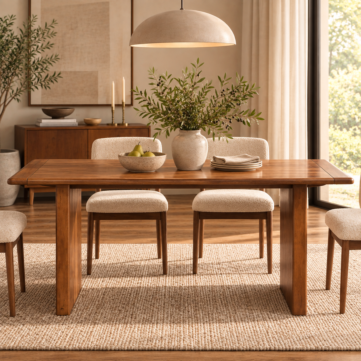 Weston Solid Wood Dining Table, Walnut