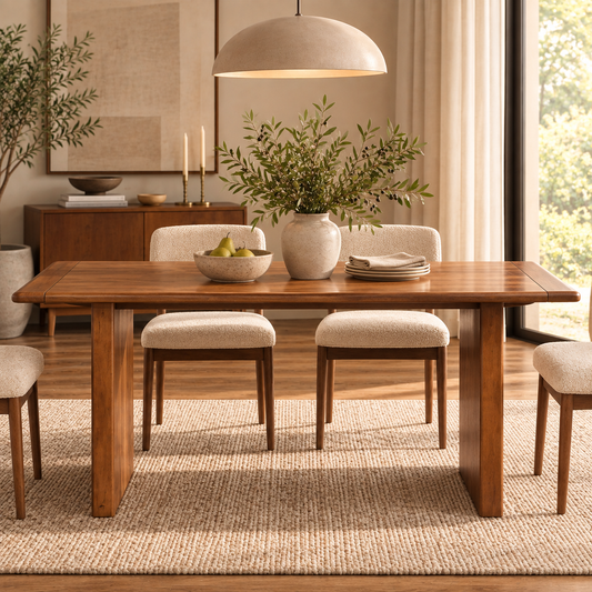 Weston Solid Wood Dining Table, Walnut