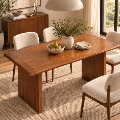 Weston Solid Wood Dining Table, Walnut