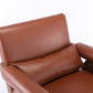 Lenox Mid Century Faux Leather Cognac Lounge Accent Arm Chair