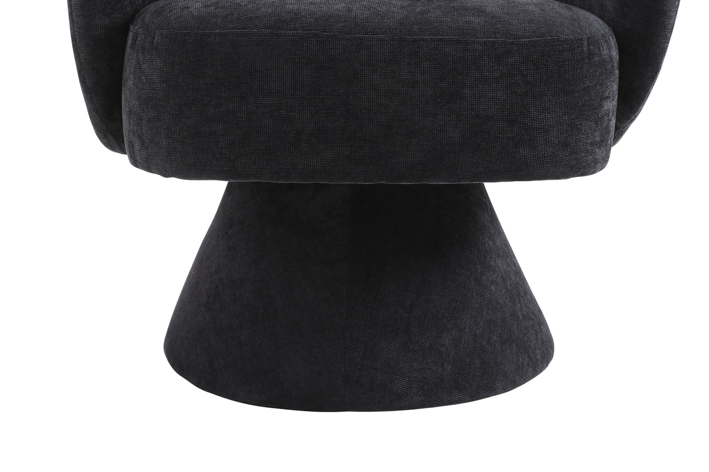 Swivel Barrel Armchair, Black