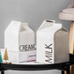 Minimal Milk & Cream Carton Vases