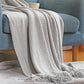 Bubble Weave Knitted Throw Blanket