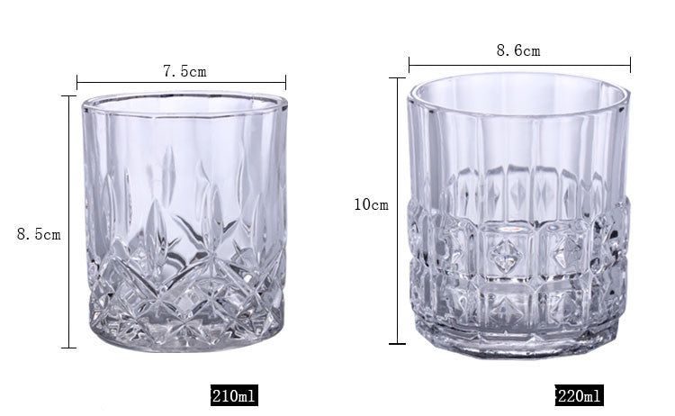 Vintage Crystal Whiskey Glasses, Set of 6