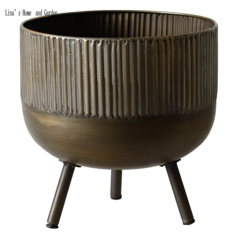 Retro Bronze Planter Pot
