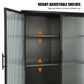 Kori Two Door Black Storage Cabinet, 48"