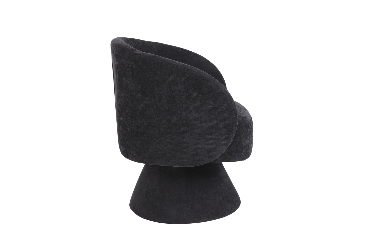 Swivel Barrel Armchair, Black