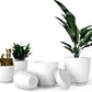 iPower White Plastic Planter Pots, 5 PCS Set