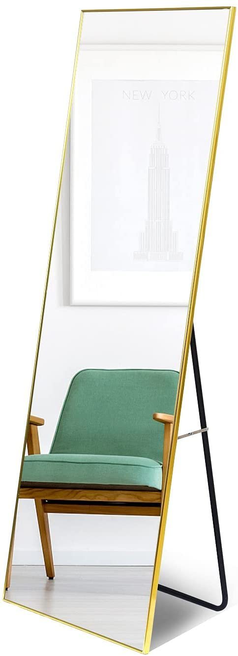 Full Length Standing Floor Mirror, 64" x21"