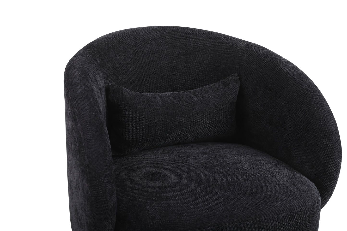 Swivel Barrel Armchair, Black