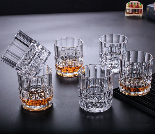 Vintage Crystal Whiskey Glasses, Set of 6