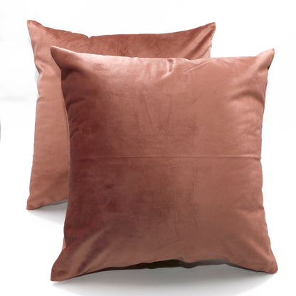 17.5" x 17.5" Faux Velvet Throw Pillow Covers, Set of 2,
