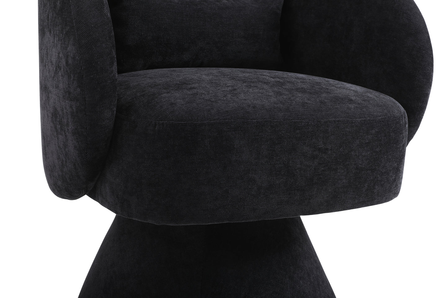 Swivel Barrel Armchair, Black