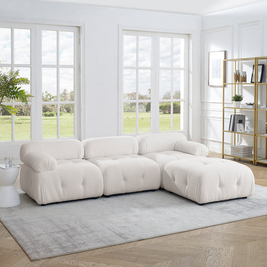 93" Modular Sectional Sofa, Ivory