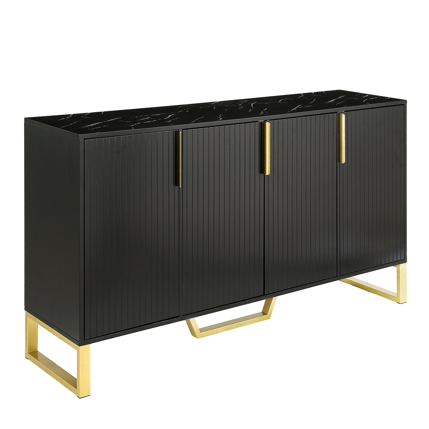 Kyrie Sideboard Storage Cabinet, Black