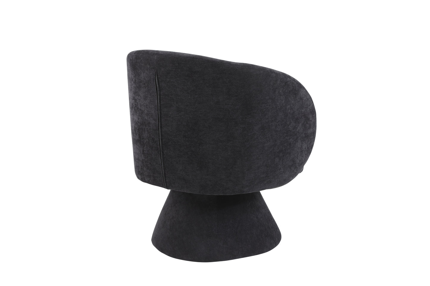 Swivel Barrel Armchair, Black