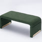 Pierre Boucle Fabric Bench, Green