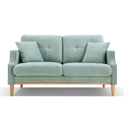 56" Grace Loveseat Sofa W/Waterproof Fabric, Baby Blue