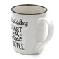 13 oz White Vintage Stoneware Coffee Mugs With Quotes,"Great Ideas Start With Great Coffee"